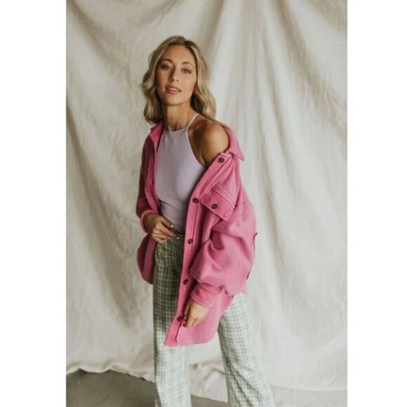 FREE PEOPLE We the Free Ruby Jacket in Pink Envy Size Small - Picture 3 of 13